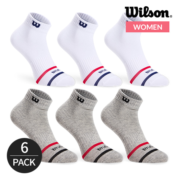 윌슨 여성 발등 라인포인트 발목양말 6P_MX